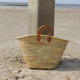 Strandtas Kort Leren Hengsels