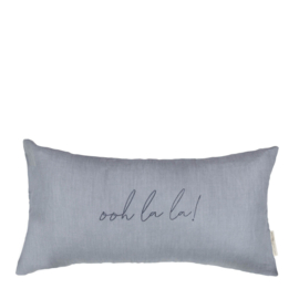 Kussen Ooh la la | 100% Linnen | 35x70 cm | Blue | Bastion Collections