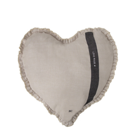 Hart Kussen Love Rules | Naturel | 50 x 51 cm | Incl. Vulling | Bastion Collections