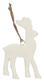 Reindeer for hanging w/jute string | Off White | IB Laursen