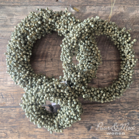 Krans met Houten Kralen | Ø:25 x 5 cm | Groen | IB Laursen
