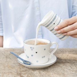 Melk Kannetje Watercolour Stripes | 150 ml | Iris Blue | Bastion Collections