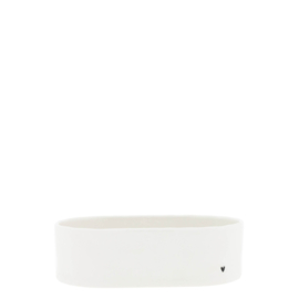 Tray Oval  Natural Shape | 18,5x11 cm | Wit/Zwart | Bastion Collections