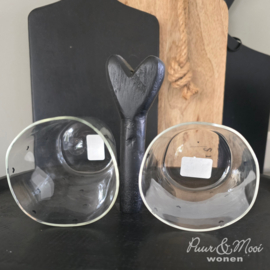 Drinkglas M Hearts all Over | Natural Shape | 300 ml | Bastion Collections