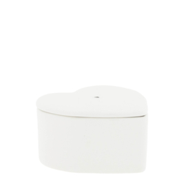 Box Heart | Heart on top | 11,5x5,5 cm | Wit/Zwart | Bastion Collections