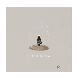 Servetten Let it Snow | Large 20 pcs 16,5 x 16,5 cm | Bastion Collections