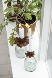 Candle Holder Flower Roest | Voor Dinerkaarsje Ø:2,2 cm | IB Laursen