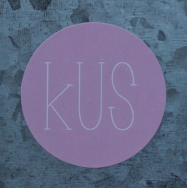 Stickers "KUS" Pastel Roze Set 10