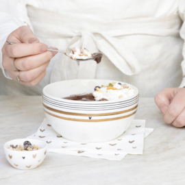 Bowl Medium | Little Stripes  | Ø:14,5 cm | Brown/Black  | Bastion Collections