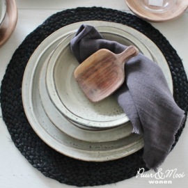 Placemat Rond Jute | Zwart | IB Laursen