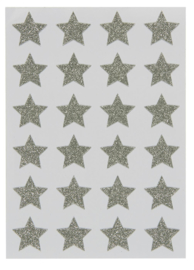 Stickervel met 24 STAR Glitter Stickers | IB Laursen