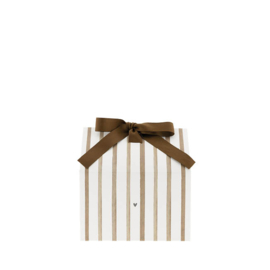Gift Box with Stripes Brown | 13,5x17,5 cm | Bastion Collections