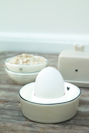 Saus Bowl | Heart | Small Ø: 8cm | Wit/Zwart | Bastion Collections