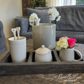 Houten Tray met 3 vakken | Grey