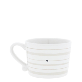 Mok Small | Stripes Smile Everyday | Titane | Bastion Collections