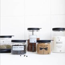 Voorraadpot Siliconen Deksel | Small | Zwart | Kitchen ♥ Collect them All | Bastion Collections