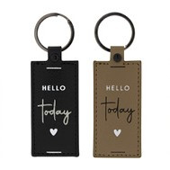 Sleutelhanger | Hello Today | Zwart | Bastion Collections