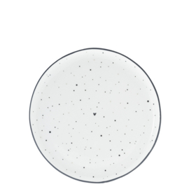 Dessert Plate | Little Dots | Ø:19 cm | Wit/Zwart | Bastion Collections