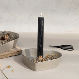 Candleholder Hartvorm | Matt Titane | 16 cm | Bastion Collections