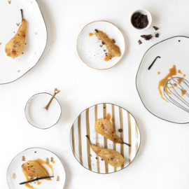 Side Plate Little Heart | 13 cm | Caramel/Brown | Bastion Collections