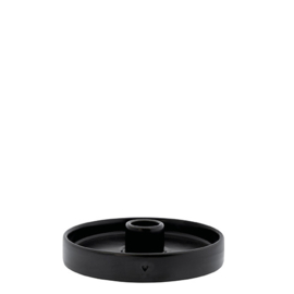 Candleholder Round Matt Black | Ø: 12 cm | Bastion Collections