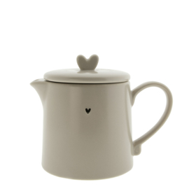 Theepot Matt Titane with little Heart | Bastion Collections