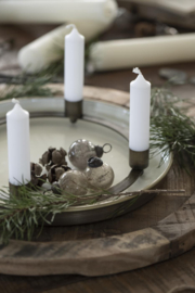 Rustieke Korte Dinerkaarsjes | White Rustic | Set 7 | IB Laursen