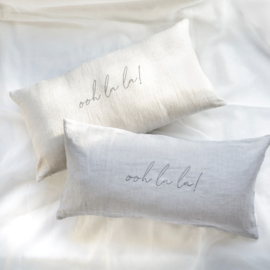 Kussen Ooh la la | 100% Linnen | 35x70 cm | Blue | Bastion Collections