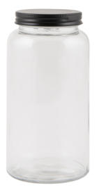 Glazen Potje Sevilla | Zwart Deksel | X Large 800 ml | IB Laursen