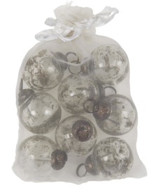 Kerstballen Mini Metal Chips | Clear | Zakje 8 stuks | IB Laursen