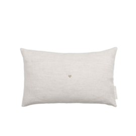 Kussen Natural Heart 100% Linnen | 30x50 cm | Naturel | Bastion Collections