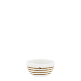 Bowl Mini | Brown Stripes | Ø:6 x 3 cm | Bastion Collections