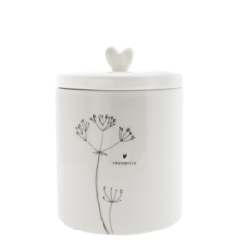 Voorraadpot Dry Flower | Large 1400 ml | Wit/Zwart | Bastion Collections