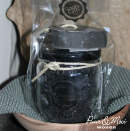 Soap & Giftset | Black | Pot minizeepjes & Zeephanger Hart 