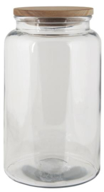 Glass jar w/wooden Cover | 3750 ml | IB Laursen