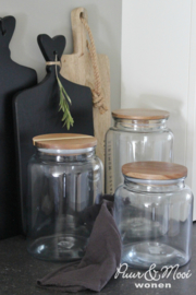 Glass jar w/wooden Cover | 3000 ml | IB Laursen