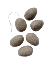 Paasei Hanger Vilt | Burlywood | 5 stuks
