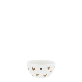 Bowl Mini | Brown Hearts | Ø:6 x 3 cm | Bastion Collections