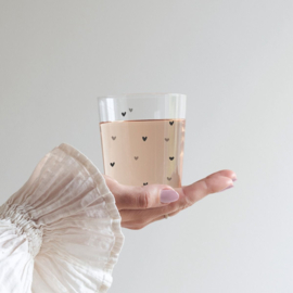 Drinkglas M Hearts all Over | Natural Shape | 300 ml | Bastion Collections