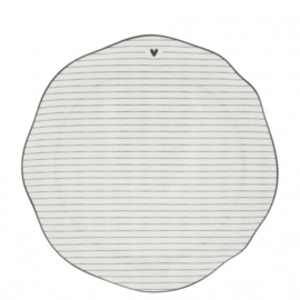 Breakfast Plate Stripes  | Wit/Zwart | 23 cm | Bastion Collections