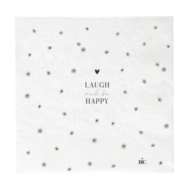 Servetten Laugh and be Happy | Large 20 pcs 16,5 x 16,5 cm | Bastion Collections