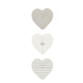 Spoon Holder Heart Stripes | Titane/Zwart | Bastion Collections