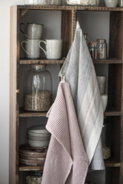 Theedoek met Beige en Roze Strepen | IB Laursen