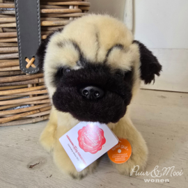Mops Hondje 15 cm Zittend | Hermann Teddy Original