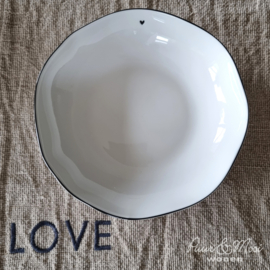Soup Plate | Little Heart | Debossed | Ø:21 cm | Bastion Collections