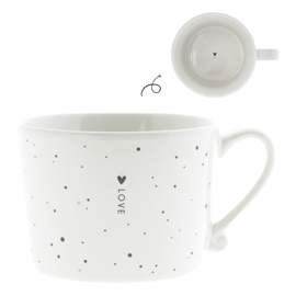 Mok Large | Love and Little Dots | Wit/Zwart | Bastion Collections