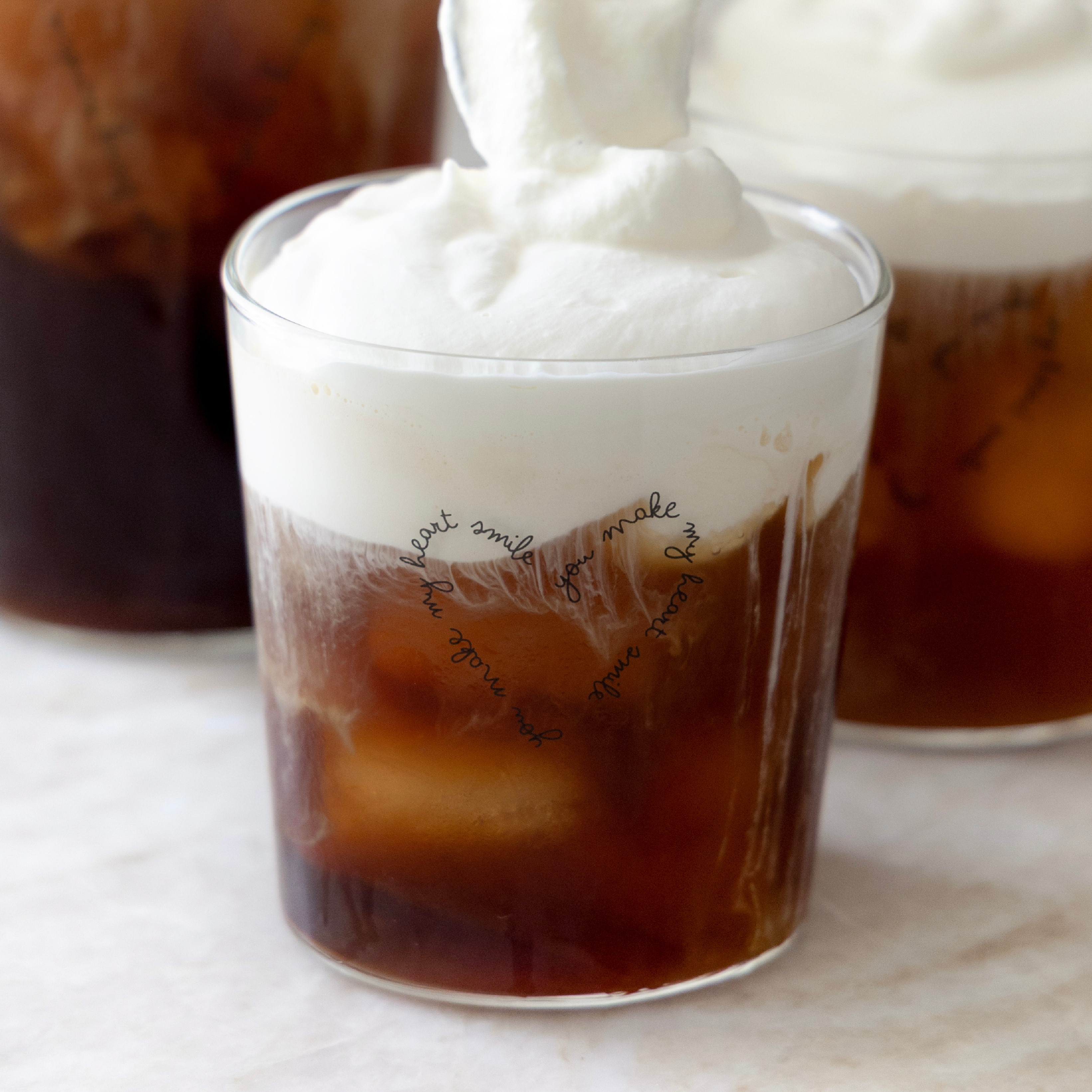 Drinkglas M | You make my heart Smile | Natural Shape | 300 ml | Bastion Collections