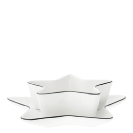 Star Bowl | 13 cm | Wit/Zwart | Bastion Collections