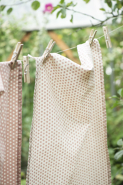 Theedoek Roze met Naturel Dots | IB Laursen