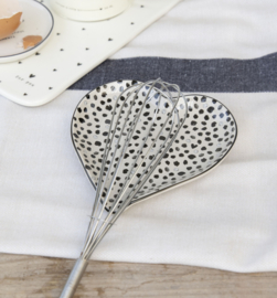 Spoon Holder Heart Plate | Confetti | 13x13 cm | Titane/Zwart | Bastion Collections